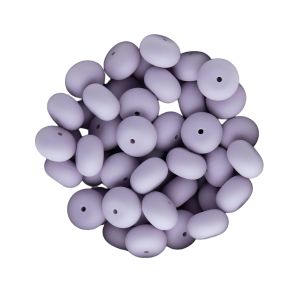 silicone shape beads abacus 19mm lilac